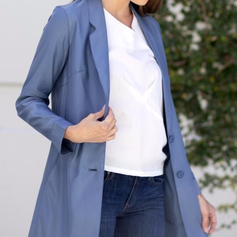 Kestan Bradbury Long Slate Blue Jacket